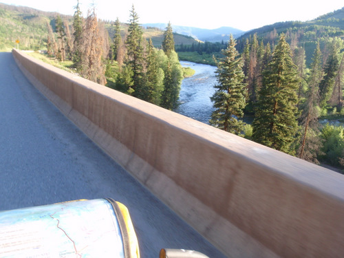 Riding the Bee North on Hwy 9 parallel to the Blue River.